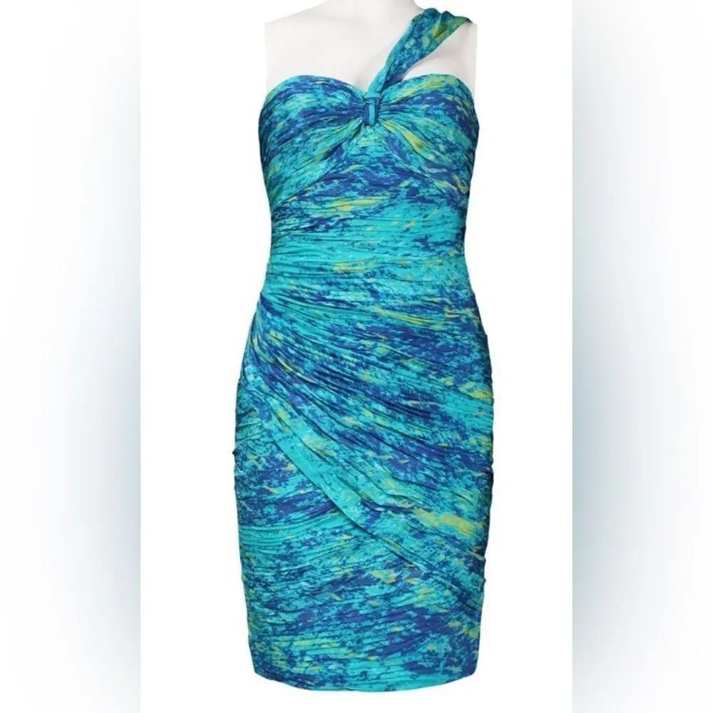 Monique Lhullier watercolor silk dress, size 2